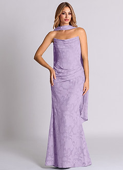 Azazie Sorrel Vestidos de madrinha de casamento Vestido Lilás de Esgotamento Floral de sereia com Espartilho image5