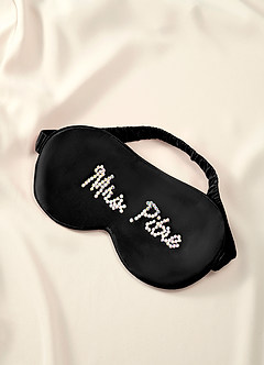front Gepersonaliseerde slaapmasker met strass-steentjes