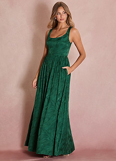 India Esmeralda Vestido largo plisado image3