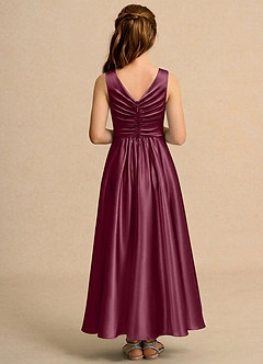 Azazie Ducky Girls Formal Flower Girl Klänningar Klä A-Line i Stretch Satin Plisserad image2