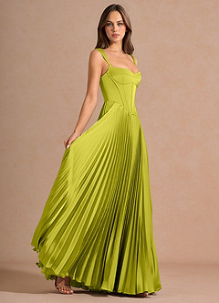 Vestido Verde Limón Largo Avenelle image3