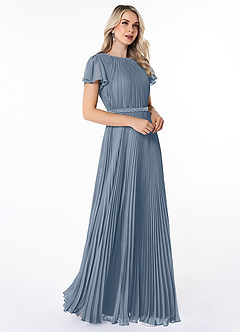 Azazie Kara Abiti da damigella modesti Abito A-Line Plissettato Chiffon Floor-Length image3