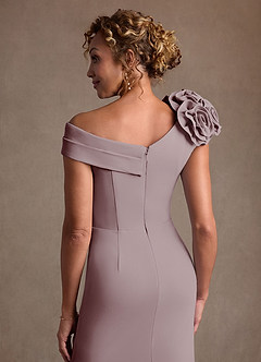 Azazie Gwynne Final Sale Cabernet Mermaid Off the Shoulder Stretch Crepe Dress image8