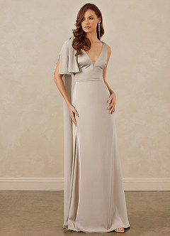 Christian Siriano Bridal for Azazie 1011 Bridesmaid Dresses Frost Mermaid Bow Stretch Satin Dress image5
