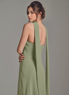 Azazie Ilana Bridesmaid Dresses Pistachio A-Line Strapless Chiffon Dress image6