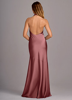 Azazie Lorena Bridesmaid Dresses Amethyst Mermaid Pleated Stretch Satin Dress image2