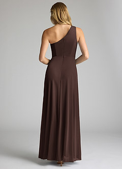 Azazie Brooke Jurken voor bruidsmeisjes Jurk van Mesh met A-Lijn One-Shoulder Ganache image5
