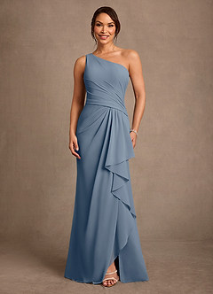 Azazie Floy Mother of the Bride Dresses Twilight Sheath One Shoulder Chiffon Dress image1