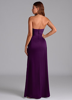 Azazie Claudelle Suknie dla druhen Syrena Bez ramiączek Satyna elastyczna Do ziemi Sukienka image7