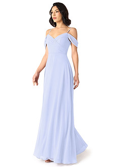 Azazie Tancie Bridesmaid Dresses Lavender A-Line Off the Shoulder Chiffon Convertible Dress image3