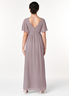 Azazie Temeka Junior Dusk A-Line Pleated Chiffon Dress image2
