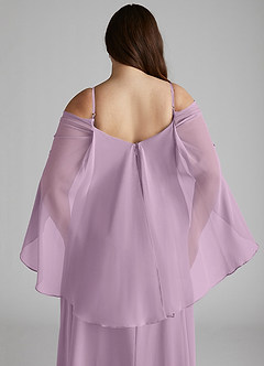 Azazie Cienna Bridesmaid Dresses Wisteria A-Line Off the Shoulder Chiffon Dress image12