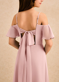 Azazie Robyn Girls Formal Final Sale Sky Blue A-Line Sweetheart Neckline Chiffon Dress image6