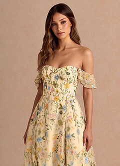 Denisse Lemon Multi Midi Dress image4