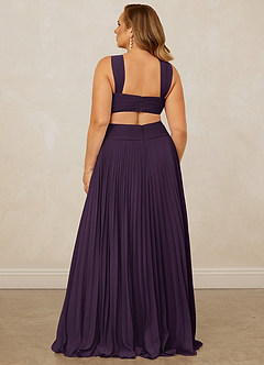 Christian Siriano Bridal for Azazie 1009 Bridesmaid Dresses Plum A-Line Pleated Chiffon Dress image15
