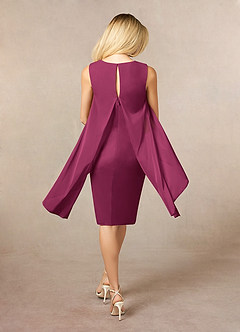 Azazie Viviana Mother of the Bride Dresses Mulberry A-Line Sequins Mesh Dress image2