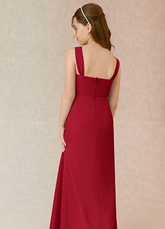 Azazie Denice Junior Scarlet A-Line Chiffon Dress image7