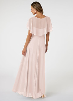 Azazie Jamie Final Sale Rose Petal A-Line Chiffon Dress image5