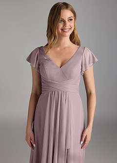 Azazie Omari Bridesmaid Dresses Dusk A-Line Mesh Dress image3