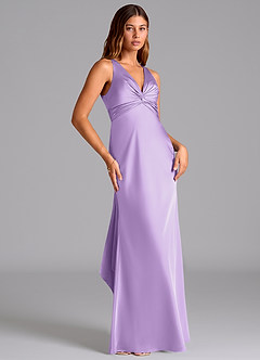 Azazie Hati Brudtärnklänningar Klä av Sjöjungfru i Stretch Satin Lila image4