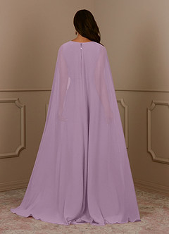Azazie Isa Mother of the Bride Dresses Wisteria A-Line V-Neck Pleated Chiffon Dress image4