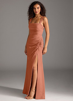 Azazie Jesaphine Bridesmaid Dresses MAI TAI Sheath Bow Chiffon Dress image3