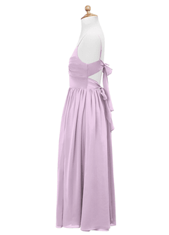 Azazie Zeya Junior A-Linie Chiffon Kleid Frostiges Flieder image9
