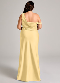 Azazie Madelyn Robes de demoiselle d'honneur Robe Sirène Convertible en Satin extensible Asymétrique Beurre image15