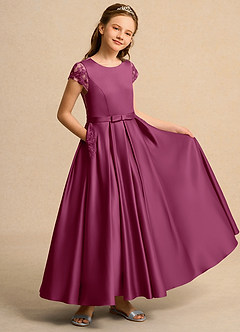 Azazie Bunny Girls Formal Abiti da Ragazza di Fiori Abito Principessa in Pizzo Gelso image1