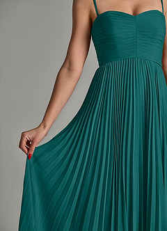 Azazie Chiana Final Sale Peacock A-Line Strapless Chiffon Dress image7