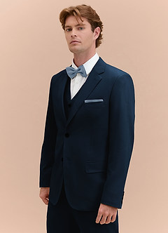 front William Navy Blue Comfort Blend 3-piece suit