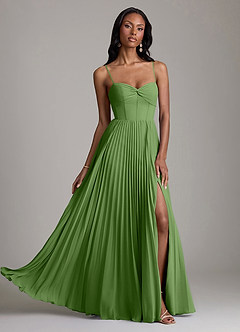 Azazie Akiko Bridesmaid Dresses Basil A-Line Sweetheart Neckline Chiffon Dress image1