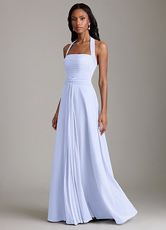 Azazie Clarisa Suknie dla druhen Linia A Pofałdowany Szyfon Do ziemi Sukienka image6