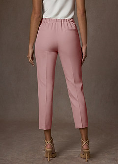 front Kennedy Dusty Rose Structured Stretch Dress Pants