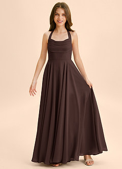 Azazie Kady Junior Ganache A-Line Sweetheart Neckline Chiffon Dress image3