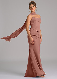 Azazie Sorrel Suknie dla druhen Syrena Gorset Szyfon Do ziemi Sukienka image3