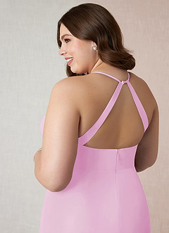 Azazie Becca Abiti da Damigella Abito Tubino in Chiffon con Scollo a V Rosa Confetto image11
