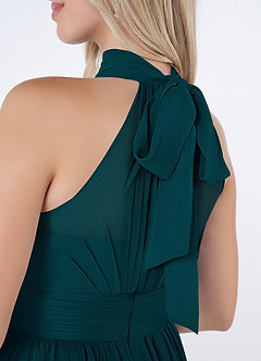 Azazie Iman Bridesmaid Dresses Pine A-Line A-Line Ruched Chiffon Dress image7