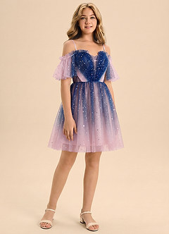 front Azazie Fina Junior Formal Dress