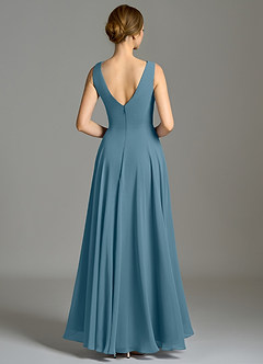 Azazie Wonderland Bridesmaid Dresses Bermuda A-Line Pleated Chiffon Dress image2
