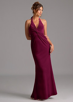 Azazie Valerie Robes de demoiselle d'honneur Robe Sirène en velours Cabernet image5