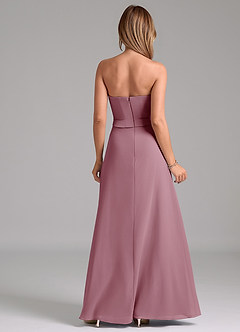 Azazie Jenilyn Bridesmaid Dresses Vintage Mauve A-Line Strapless Chiffon Dress image7