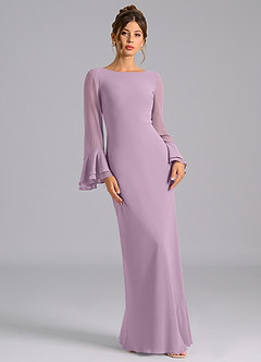 Azazie Leone Bridesmaid Dresses Wisteria Mermaid Corset Chiffon Dress image4