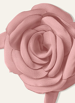 front Halsband i chiffong med rosblommor i matchande färg