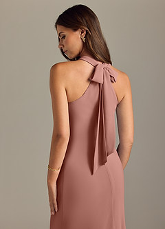 Azazie Doretta Bridesmaid Dresses Cedar Rose Mermaid Pleated Chiffon Dress image2