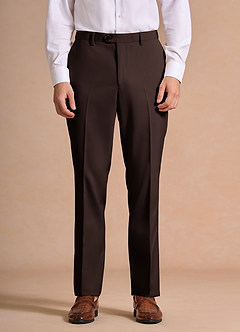 front James Ganache Structured Stretch Dress Pants