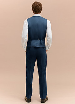 front William Mörk Marinblå Kostymväst