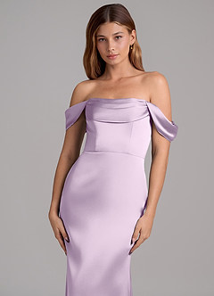 Azazie Miley Final Sale Black Mermaid Off the Shoulder Stretch Satin Convertible Dress image2