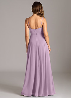 Azazie Amani Suknie dla druhen Linia A Pofałdowany Szyfon Do ziemi Sukienka image2