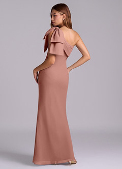 Azazie Yuanna Bridesmaid Dresses Cedar Rose Mermaid One Shoulder Chiffon Dress image6